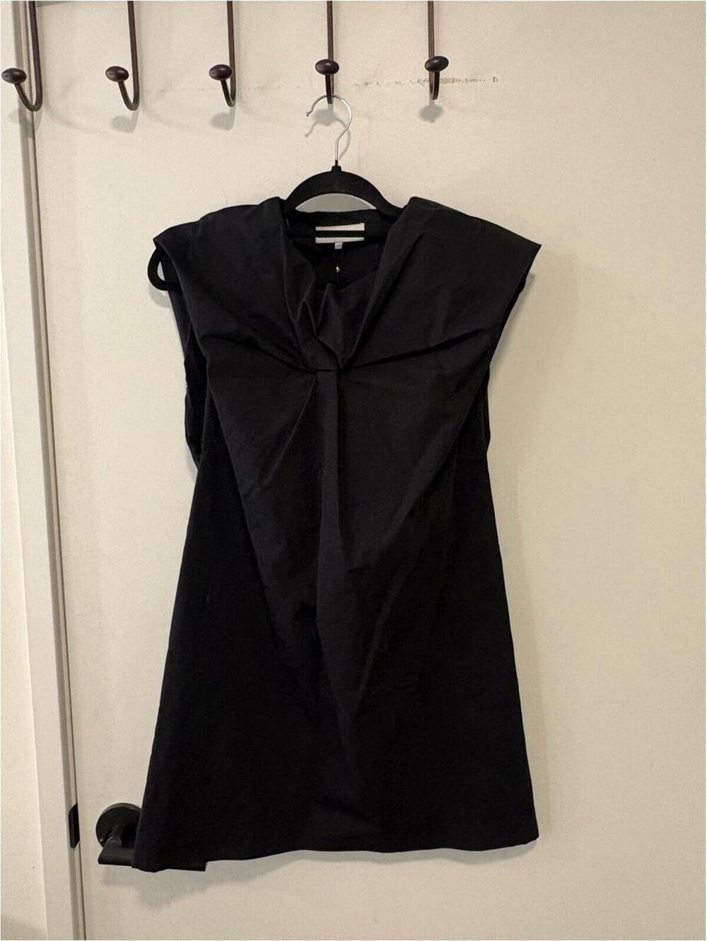 NWT Zara Black Sleeveless Knot-Front Mini Dress